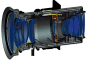 High-performance 2x motorised zoom lens