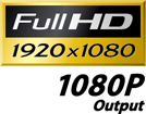 Full HD 1920x1080p-Ausgabe