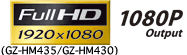 Full HD 1920x1080p-Ausgabe(GZ-HM435/GZ-HM430)
