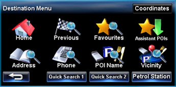 Destination Menu