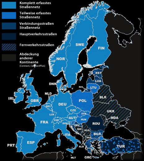 Europe Map Coverage